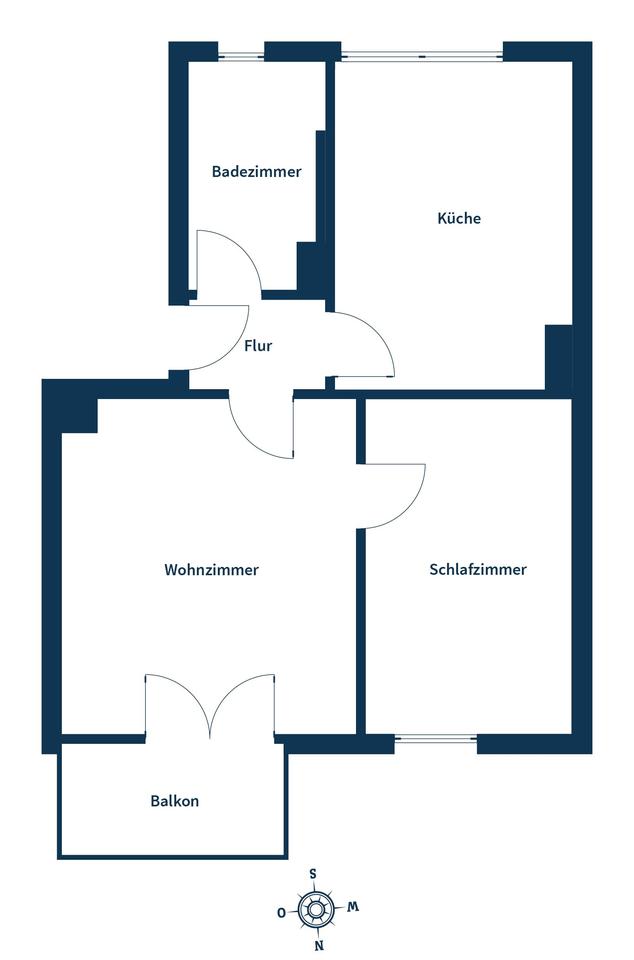 Ideal geschnittene 2-Zimmer-Erdgeschosswohnung mit Balkon in gepflegtem Mehrfamilienhaus – Bild 7