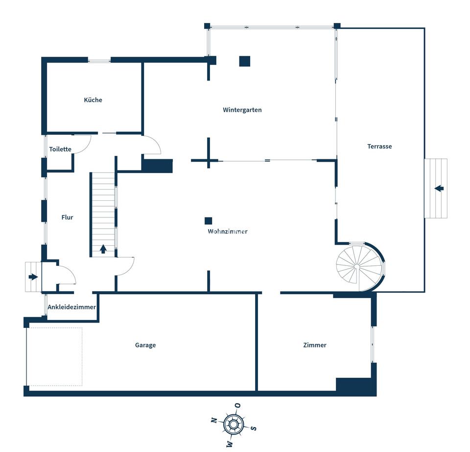 Architektur mit Charakter: großzügige Villa mit Dachterrasse und unverbaubarem Blick ins Grüne – Bild 18