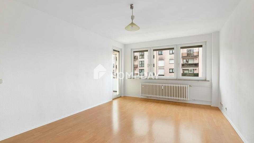 Sofort bezugsfrei! Attraktive 2-Zimmer-Wohnung mit Balkon und Garage in Gravenbruch