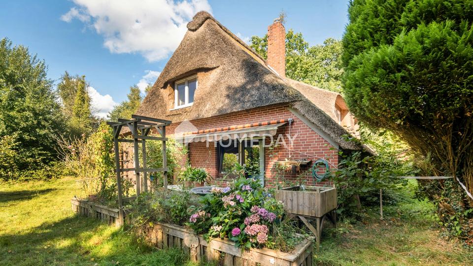 Charakterhaus unter Reet mit großem Garten
