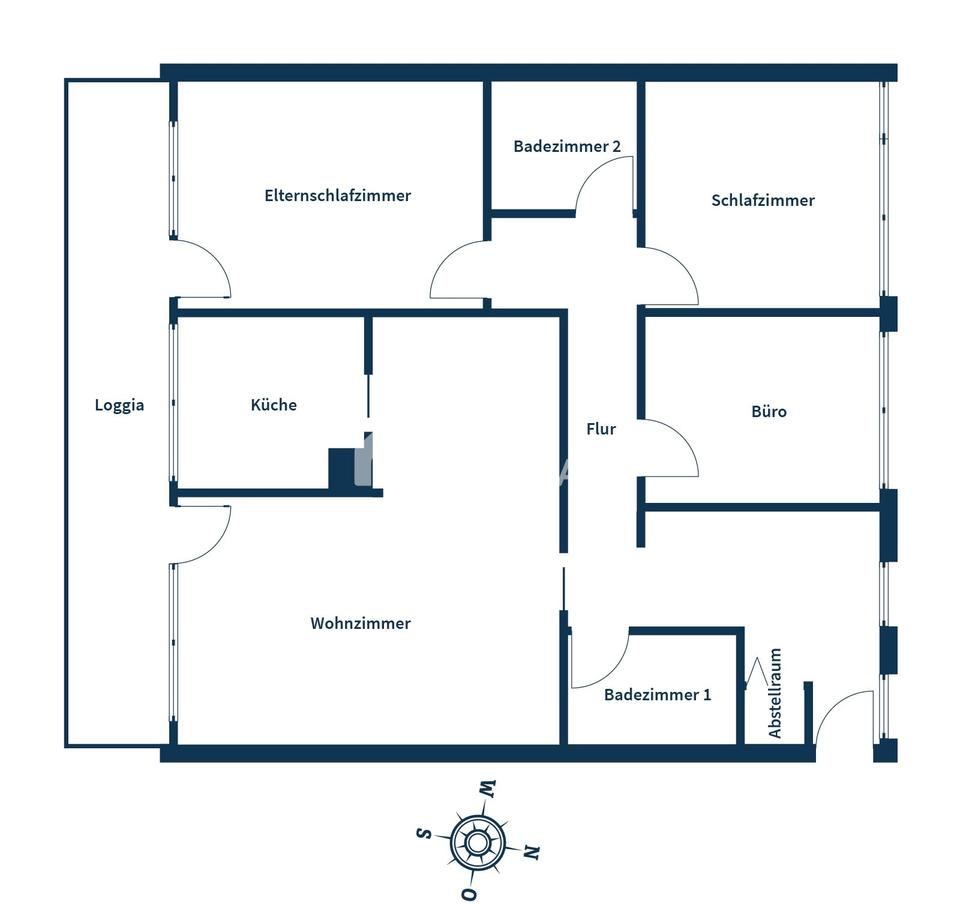 Attraktive 4-Zimmer-Wohnung mit Süd-Loggia und zwei Bädern – ideal für komfortables Wohnen – Bild 14