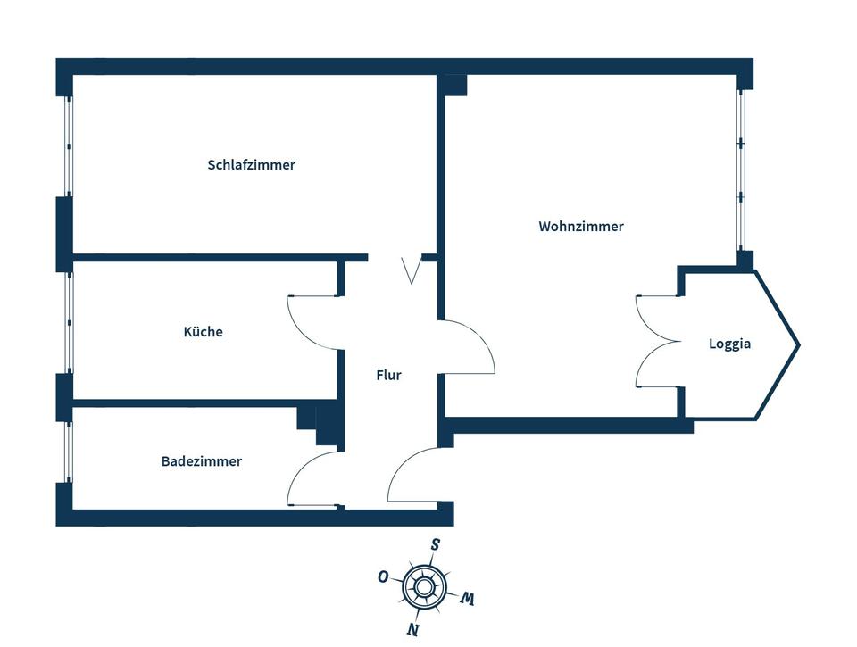 Charmante 2-Zimmer-Wohnung mit Loggia im denkmalgeschützten Altbau – Bild 15