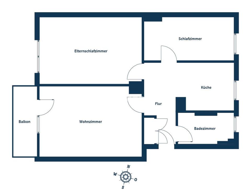 Sanierte Drei-Zimmer-Wohnung mit Balkon, Einbauküche und Keller – Bild 15