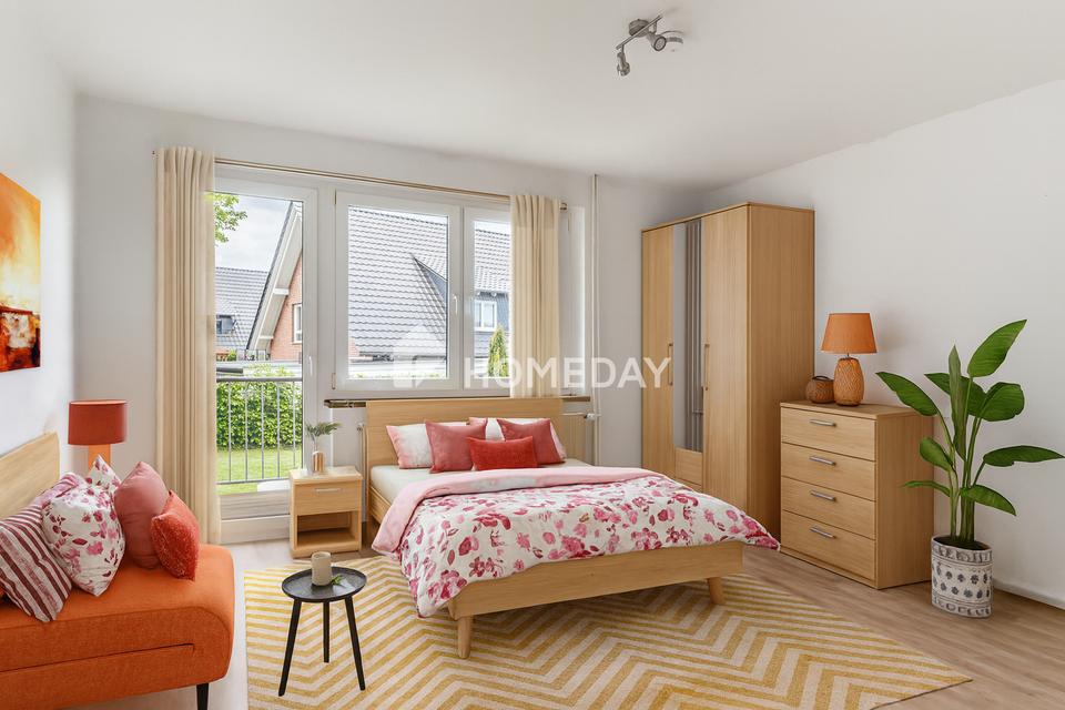 Charmante 3-Zimmer-Obergeschosswohnung mit Balkon, Gartenblick und Garage – Bild 2