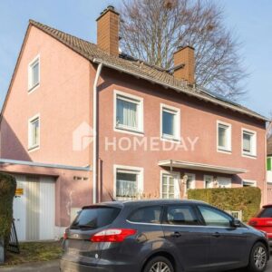 Gepflegte Doppelhaushälfte mit besonderer Architektur, Garten, Terrasse, Garage und viel Platz