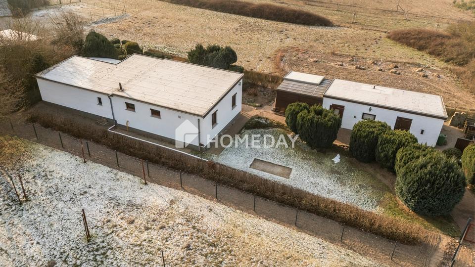 Rückzugsort am Feldrand: barrierefreier Bungalow mit Weitblick