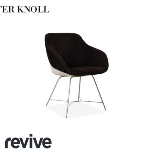 Walter Knoll Turtle Chair Stoff Sessel Braun Schwarz