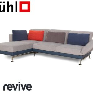 Brühl Moule Stoff Ecksofa Sofa Couch Grau Récamiere Links ✨
