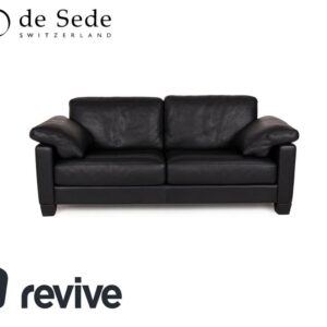 de Sede DS-17 Leder Zweisitzer Schwarz Sofa Couch ✨