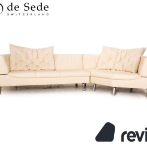 de Sede DS 104 Leder Ecksofa Creme Sofa Couch