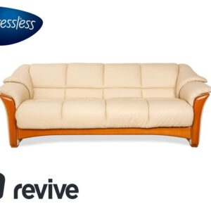 Stressless Oslo Leder Viersitzer Creme Sofa Couch