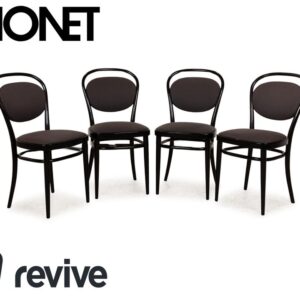 4er Garnitur Thonet 214 Holz Stuhl Schwarz