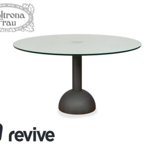 Poltrona Frau Glas Esstisch Grau 130 x 130 x73 cm