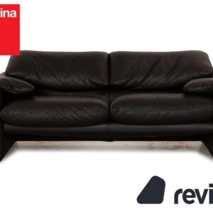 Cassina Maralunga Leder Zweisitzer Schwarz Sofa Couch manuelle ✨