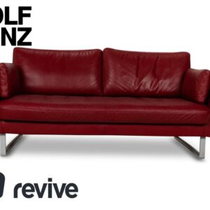 Rolf Benz Vida Leder Zweisitzer Rot Sofa Couch