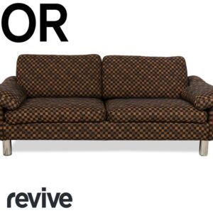 Cor Conseta Stoff Sofa Couch Zweisitzer Schwarz Braun