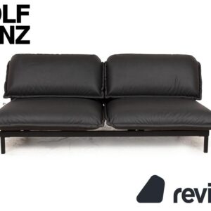 Rolf Benz Nova 340 veganes Leder Stoff Zweisitzer Schwarz Grau ✨