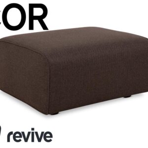Cor Kelp Stoff Hocker Grau Braun Neubezug
