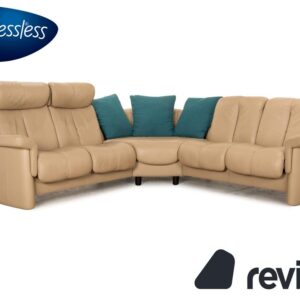 Stressless Legend Leder Ecksofa Braun Beige Sofa Couch manuelle