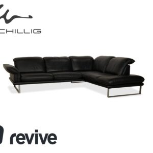 Willi Schillig Sherry Leder Ecksofa Schwarz Sofa Couch manuelle