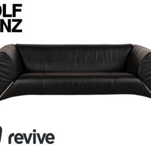 Rolf Benz 322 Leder Dreisitzer Schwarz Sofa Couch ✨
