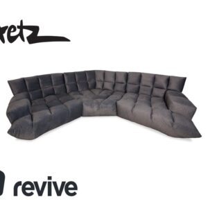 Bretz Cloud 7 Stoff Ecksofa Grau Metallic Neubezug Sofa Couch ✨