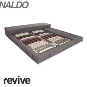 Bonaldo SQUARING Stoff Bett Doppelbett Grau 180 x 200 cm