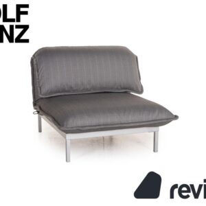 Rolf Benz Nova 340 Stoff Sessel Grau Gestell Silber manuelle ✨