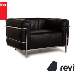 Cassina Le Corbusier LC3 Leder Sessel Schwarz ✨
