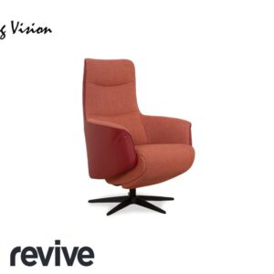 Sitting Vision TW 043 Stoff Relax-Sessel Leder Rot Orange