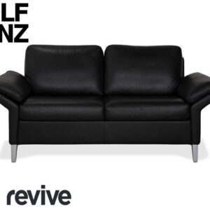 Rolf Benz 3300 Leder Zweisitzer Schwarz Sofa Couch