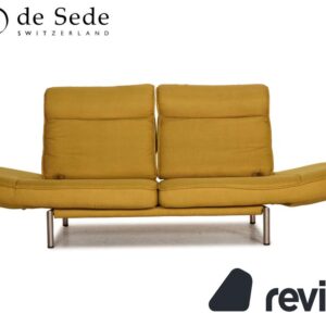 de Sede DS 450 Stoff Sofa Gelb Grün Zweisitzer Funktion ✨
