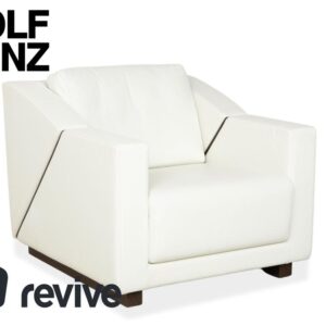 Rolf Benz 350 Leder Sessel Weiß Creme
