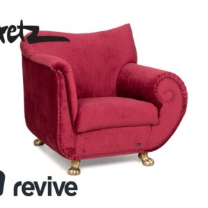 Bretz Gaudi Stoff Sessel Rot Neubezug ✨