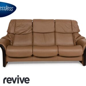 Stressless Eldorado Leder Dreisitzer Braun Beige Sofa Couch