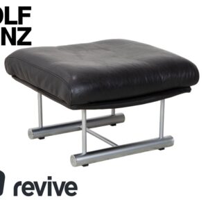 Rolf Benz 6500 Leder Hocker Schwarz