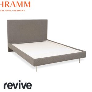 SCHRAMM Stoff Bett Grau elektrische Funktion Schlafzimmer