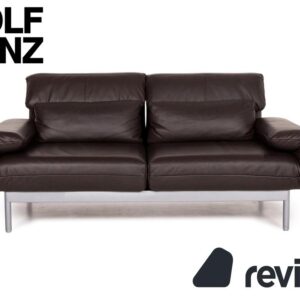 Rolf Benz Plura Leder Sofa Braun Dunkelbraun Zweisitzer ✨