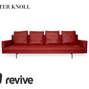 Walter Knoll Gordon Leder Viersitzer Rot Sofa Couch