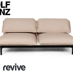 Rolf Benz Nova 340 veganes Leder Stoff Zweisitzer Creme Sofa ✨