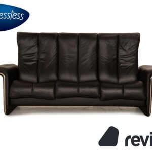 Stressless Soul Leder Dreisitzer Schwarz Sofa Couch manuelle