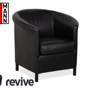 Wittmann Aura Leder Sessel Schwarz