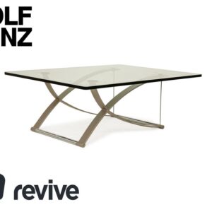 Rolf Benz 1150 Glas Couchtisch Silber