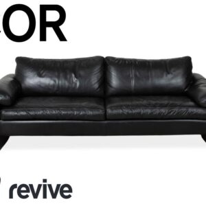 Cor Conseta Leder Viersitzer Schwarz Sofa Couch