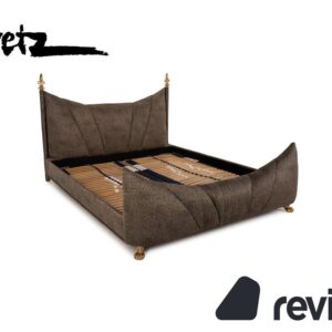 Bretz Ali Baba Samt Bett Braun Doppelbett 180x200cm ✨