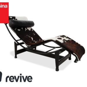Cassina Le Corbusier LC 4 Fell Kuhfell Liege Braun Weiß Schwarz ✨
