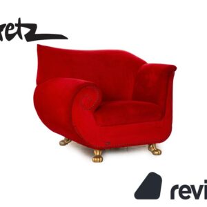 Bretz Gaudi Stoff Sessel Rot ✨