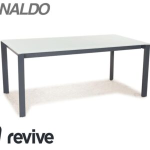 Bonaldo Twice Glas Esstisch Weiß Matt Ausziehfunktion