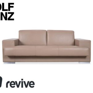Rolf Benz Dreisitzer Leder Sofa Creme Beige Couch