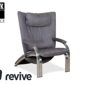 WK Wohnen Spot 698 Stoff Sessel Grau manuelle Funktion Neubezug ✨